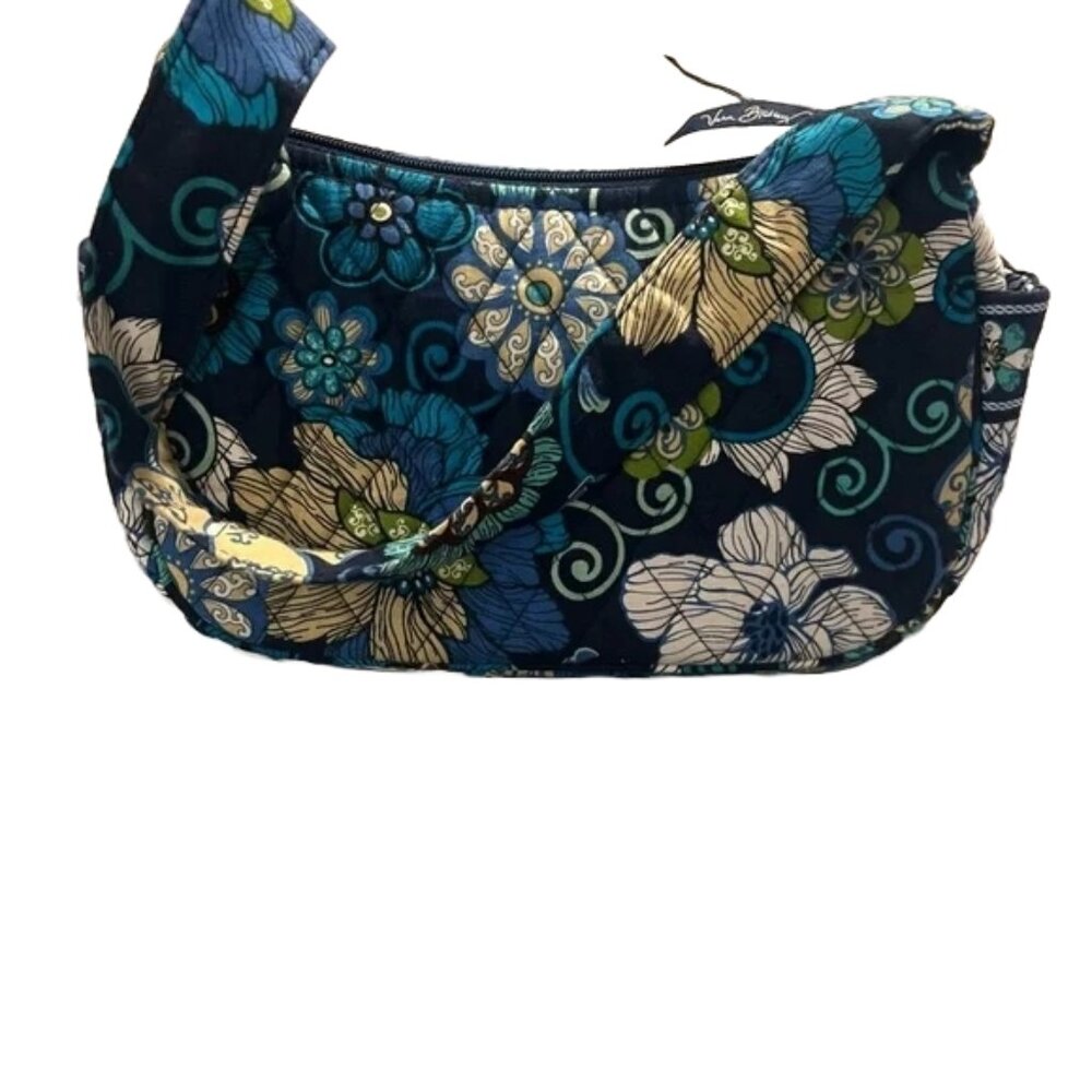 Vera Bradley Blue, Black, Teal and Green Quilted Shoulder Bag - Picture 3 of 15